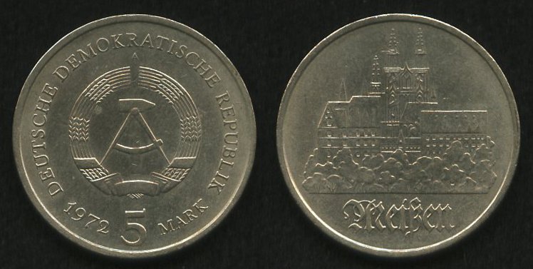 5 марок<br> 1972 год<br> ГДР