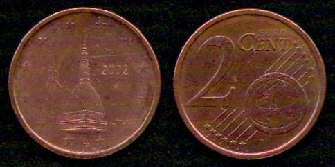 2 евроцента<br> 2002 год<br> Евросоюз