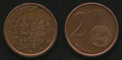 2 евроцента<br> 2005 год<br> Евросоюз